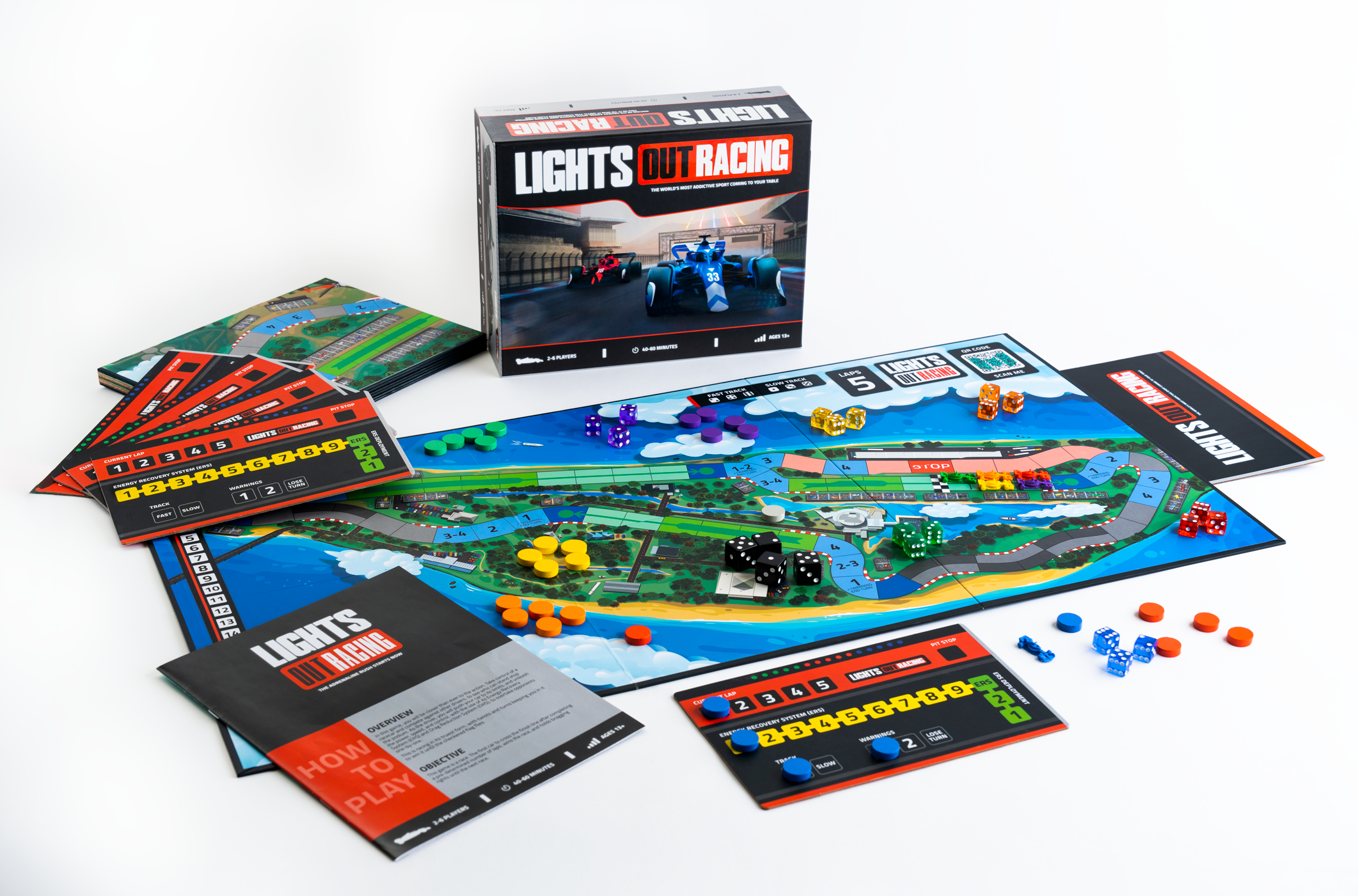 Lights Out Racing | Board Game - Mahtgician Games, LLC | Formula 1 - Formula One - F1